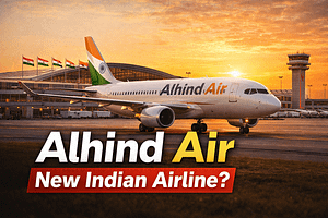 Alhind Air new Indian airline aircraft at airport representing upcoming aviation company in India